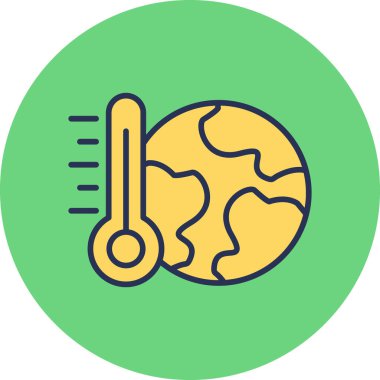 Küresel ısınma modern ikon vektör çizimi