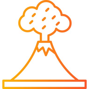 Yanardağ. Web simgesi basit illüstrasyon 