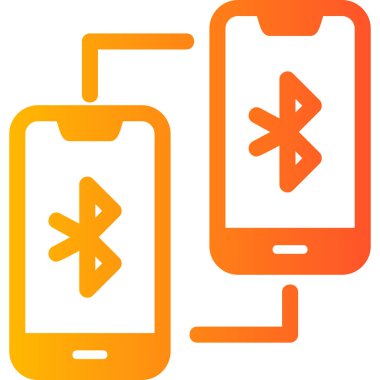 graphic art illustration of mobile Phones Bluetooth Connected