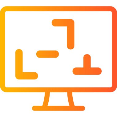 Bilgisayar. Web simgesi basit illüstrasyon 