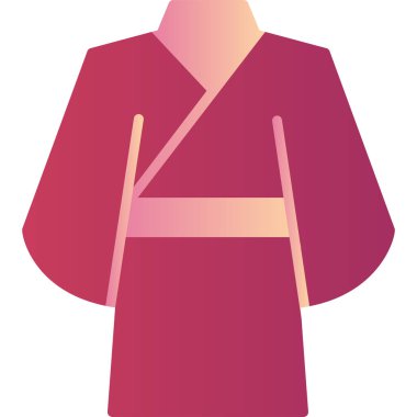 Kimono simgesinin vektör illüstrasyonu