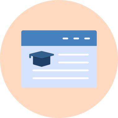 Online Education, simple web icon 