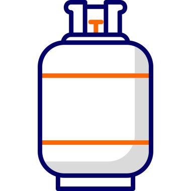 Gaz Silindirinin vektör çizimi