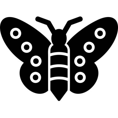 Kelebek. Web simgesi vektör illüstrasyonu