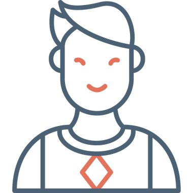 Mutlu çocuk yüzü, neşeli insan çizimi