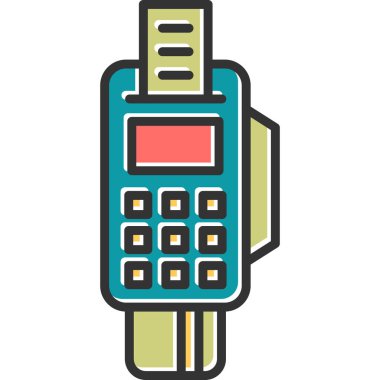 ATM 'de. Web simgesi basit illüstrasyon