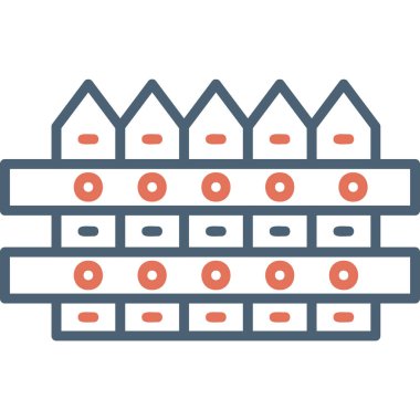 çit ağ simgesi basit vektör çizimi