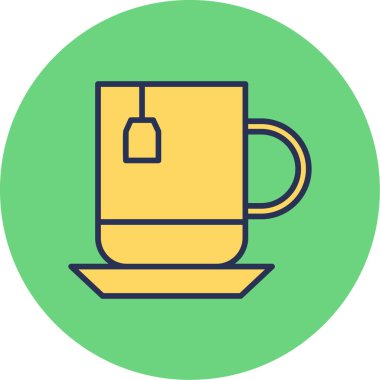 Çay. Web simgesi basit illüstrasyon 