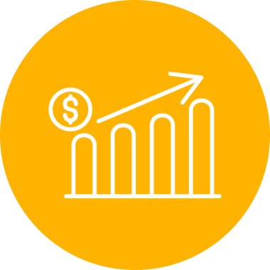Profit 'in vektör illüstrasyonu büyüyen modern simge