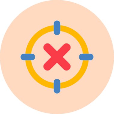 Konsantrasyon yok modern simge, vektör illüstrasyonu