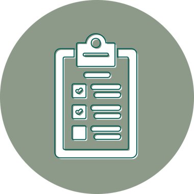 Kontrol listesi. Web simgesi basit illüstrasyon