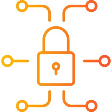 Güvenlik Web simgesi basit illüstrasyon