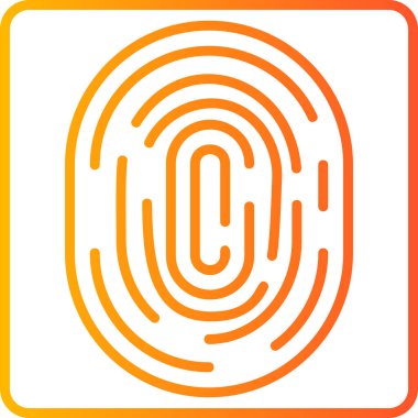 Parmak izi simgesinin vektör illüstrasyonu