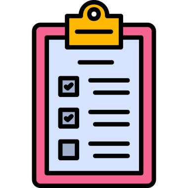 Kontrol listesi. Web simgesi basit illüstrasyon