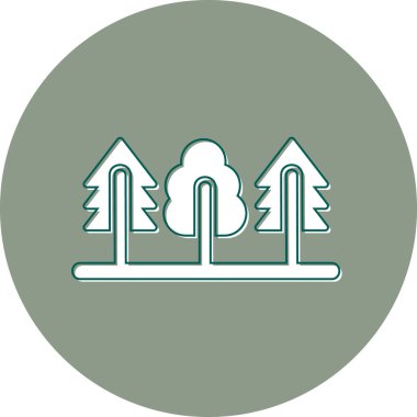 forest icon, web simple illustration