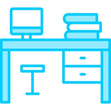 modern masa simgesi, web basit illüstrasyon