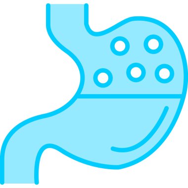 Mide simgesinin basit web illüstrasyonu