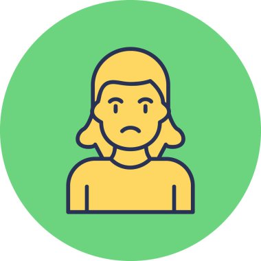 Üzücü modern simge, vektör illüstrasyonu