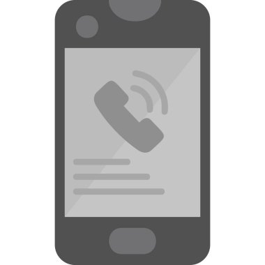 mobile phone icon. style is bicolor flat symbol, blue and gray colors, rounded angles, white background