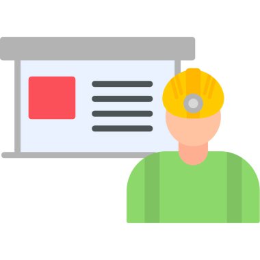 - Mimar. Web simgesi basit illüstrasyon