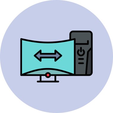 Bilgisayar. Web simgesi basit illüstrasyon 