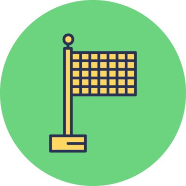 Bayrağı bitir. Web simgesi illüstrasyonu 