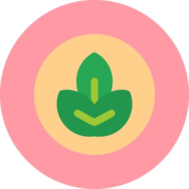 Yaprak. Web simgesi basit illüstrasyon 