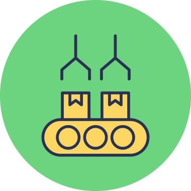 Taşıyıcı Şerit Web simgesi basit illüstrasyon
