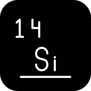 Silikon modern simge, vektör illüstrasyonu 