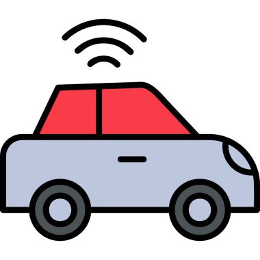 Araba modern simgesi, vektör illüstrasyonu