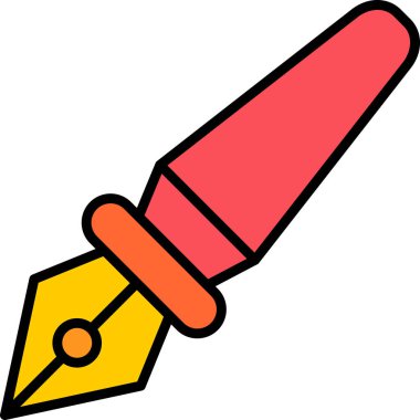 Dolma kalem simgesi, modern tasarım illüstrasyonu