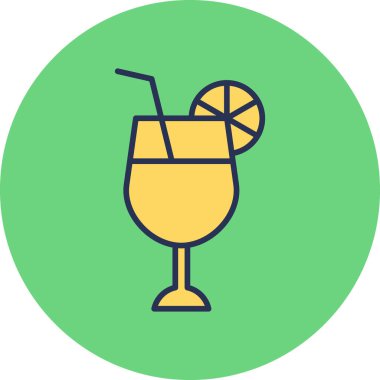 meyve suyu simgesi, vektör illüstrasyonu 