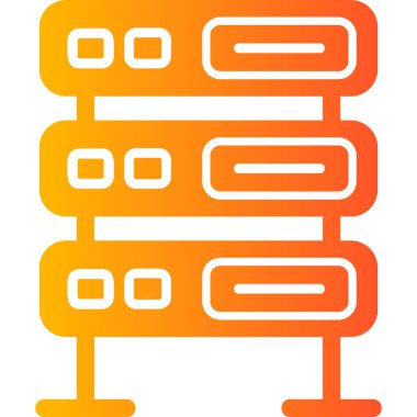 Sunucu. Web simgesi basit illüstrasyon