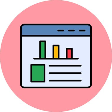 grafik ikonu vektör illüstrasyonu 