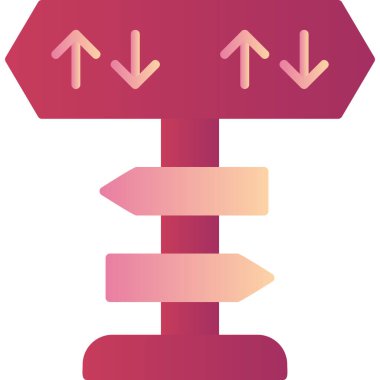 İşaret direği web simgesi. Basit resimleme