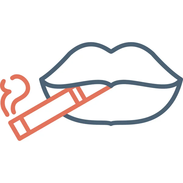 Labios Icono Web Ilustración Simple — Archivo Imágenes Vectoriales