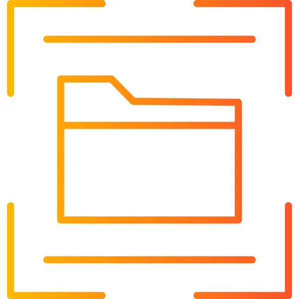 Folder Icon Web Simple Illustration — Stockvektor