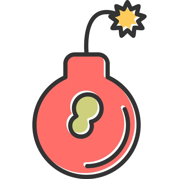 Vector Illustration Bomb Icon — Stock Vector