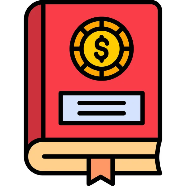 Financial Book Icon Modern Design Illustration — Stock Vector