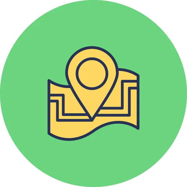 Route Modern Vector Icon Illustration — Stockový vektor