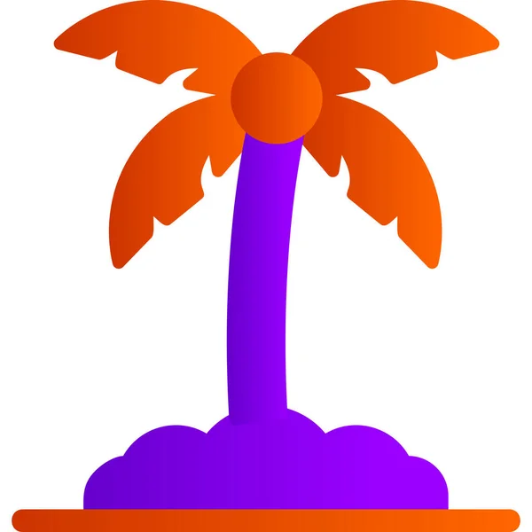 热带棕榈树 Web图标 — 图库矢量图片
