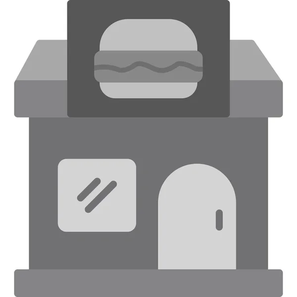 Food Shop Illustratie Web Icoon — Stockvector