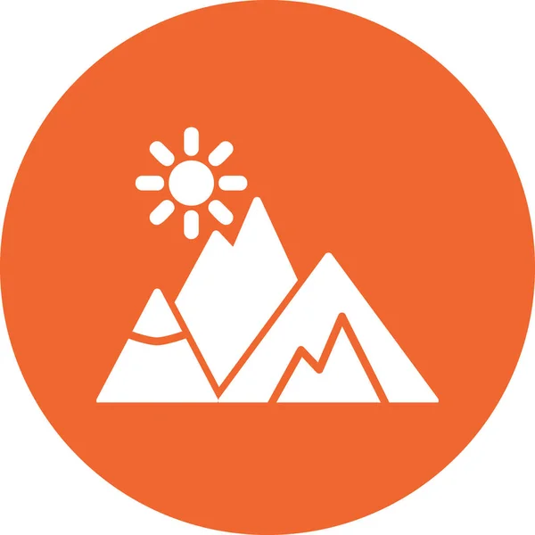 Mountain Modern Icon Vector Illustration — Stock Vector