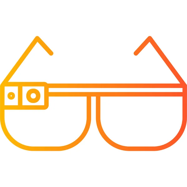 Gafas Inteligentes Ilustración Vector Sobre Fondo Blanco — Vector de stock