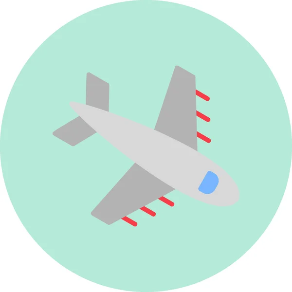 Flugzeug Web Symbol Einfache Illustration — Stockvektor