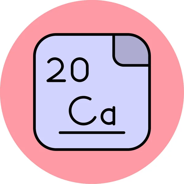 Calcium Chemisches Element Web Einfache Illustration — Stockvektor