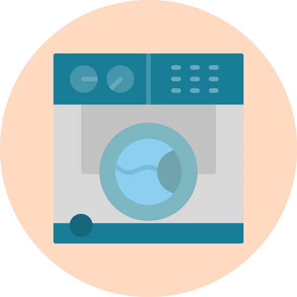 Πλύσιμο Web Εικονίδιο Απλή Απεικόνιση Εικόνα Πλυντηρίου — Διανυσματικό Αρχείο