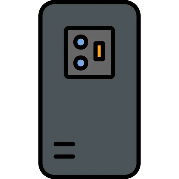Mobile Back Camera Digital Illustration Smartphone Enhet — Stock vektor