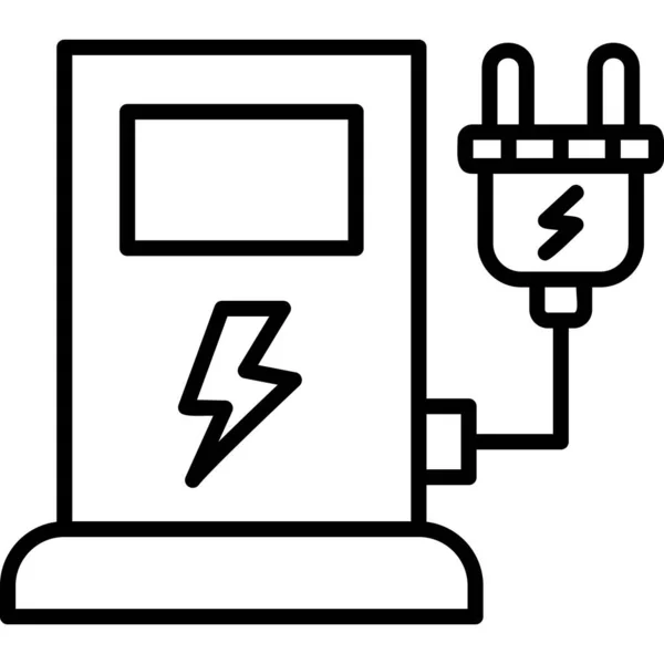 Elektrische Stekker Eenvoudige Illustratie — Stockvector