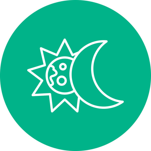 Eclipse modern icon, vector illustration
